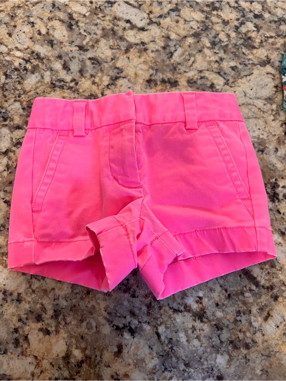 Vineyard Vines Girls Bright Pink Chino Shorts Size 2T